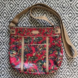 sakroots floral bird crossbody nwot